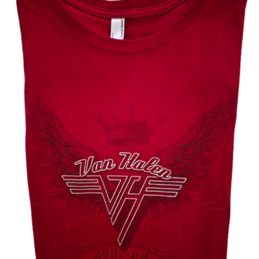📣 Vintage Van Halen 🎸2007-08 Tour Wing Logo Graphic Concert Tshirt 👕 Large🤘 - Picture 3 of 4